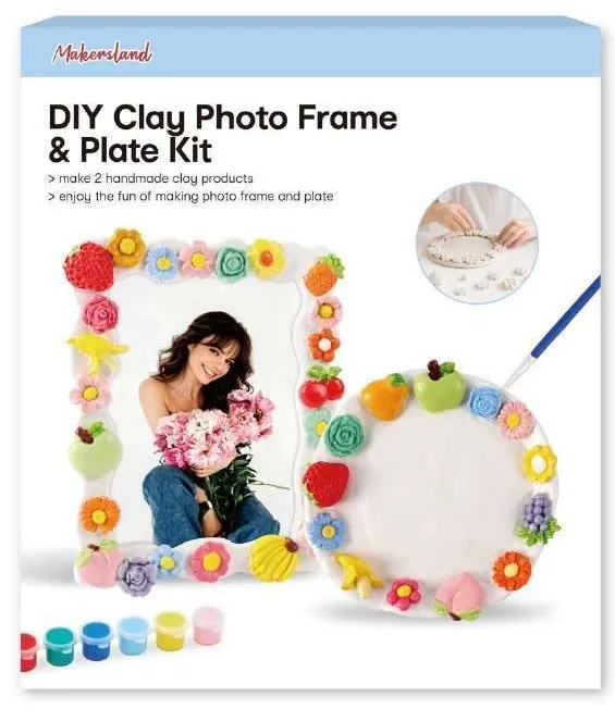 DIY Clay Photo Frame & Plate Kit from the ZHONGYI Clay Craft Kits collection