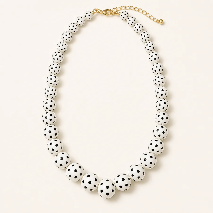 Polka Dot Bead Necklace from the ZHONGYI Polka Dot Accessories collection